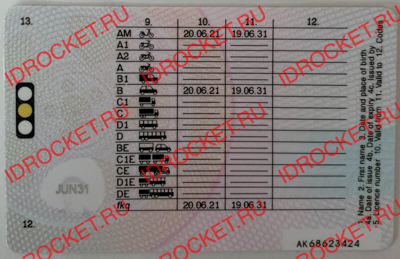 Driving License with Hologram - IDRocket - Best Fake IDs Service